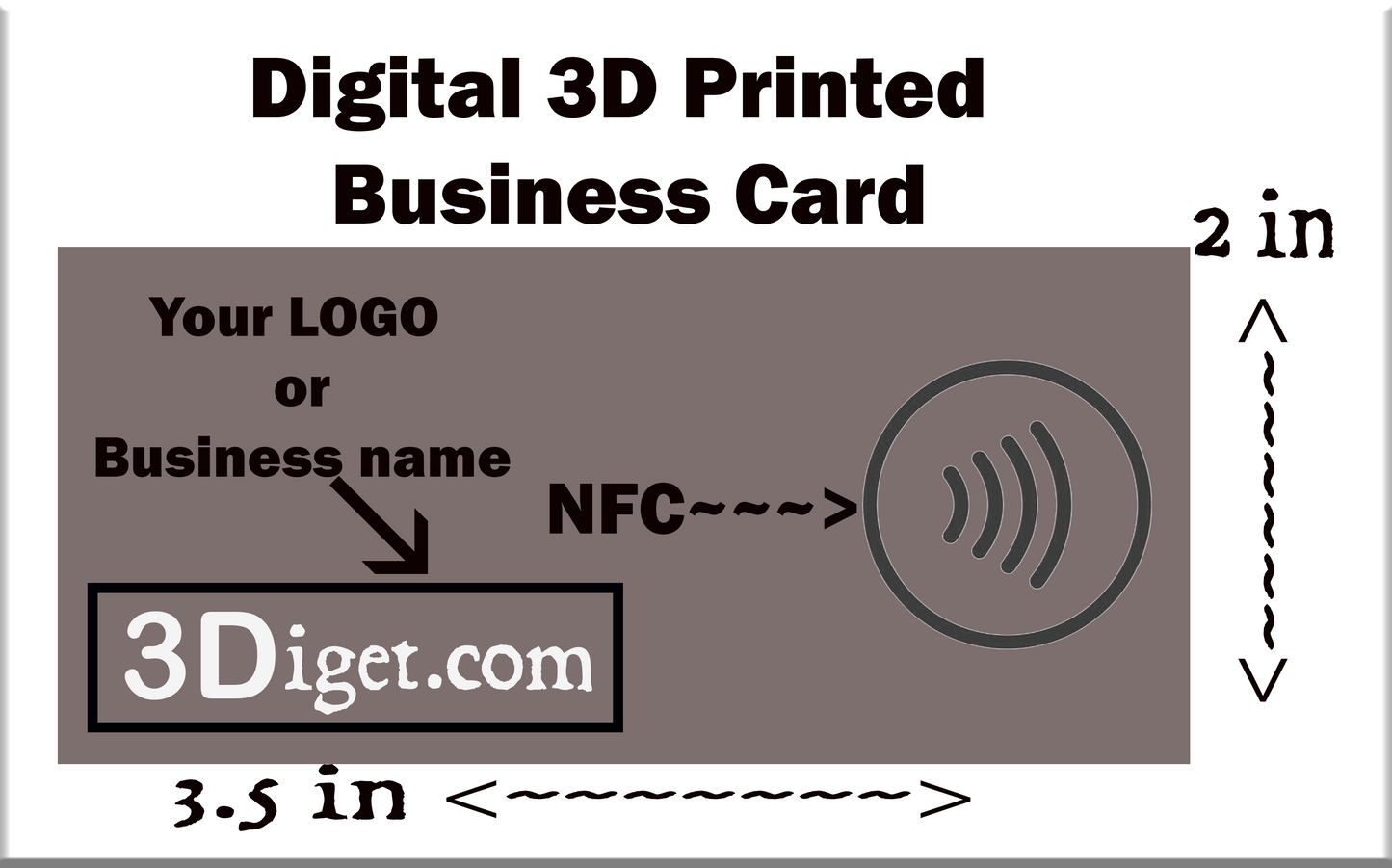 3D-printed business cards featuring cutting-edge NFC technology